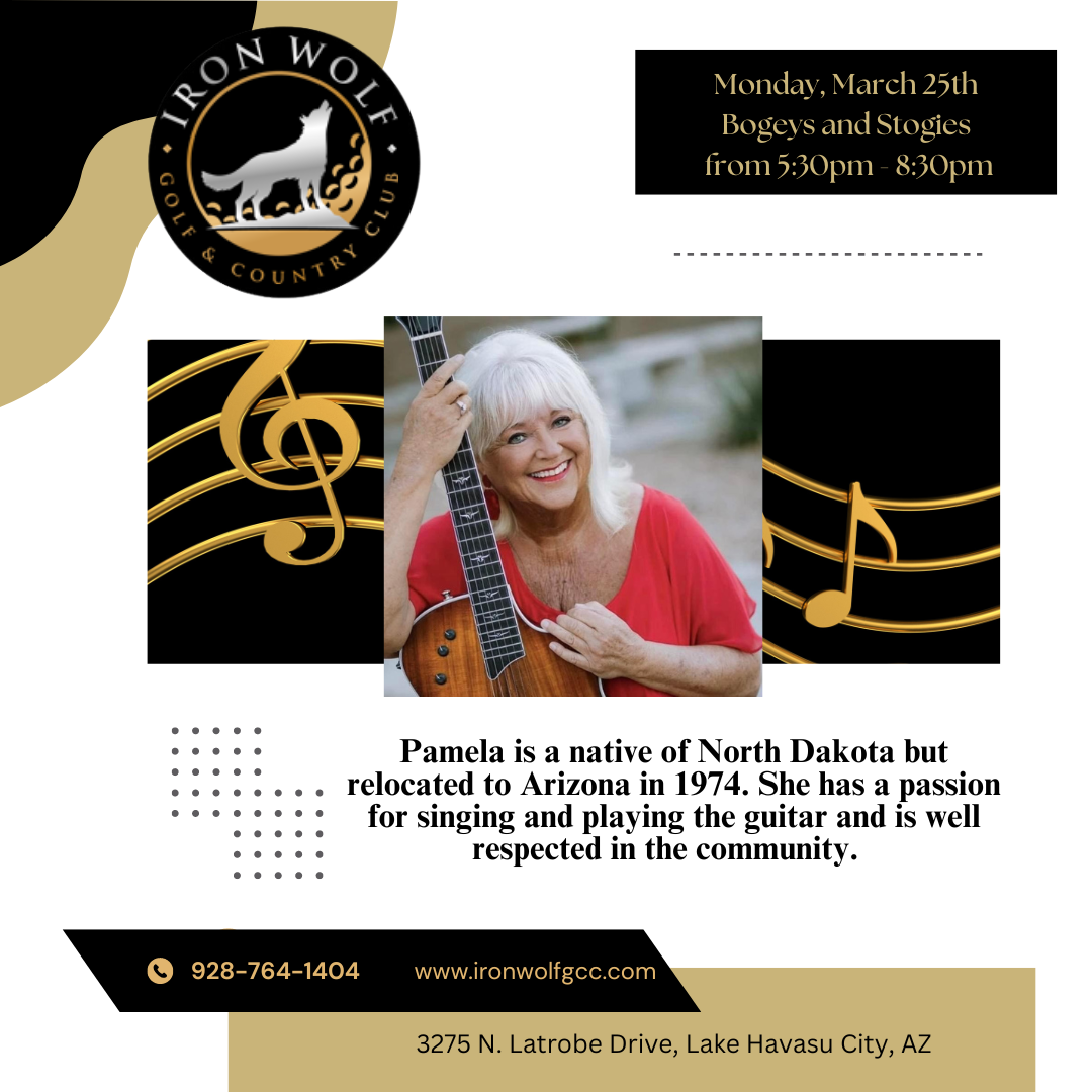** PAMELA HARKNESS PLAYING AT THE IRON WOLF GOLF AND COUNTRY CLUB **